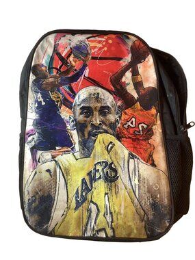 Kobe Bryant Graphic Art Backpack*Adjustable Straps Zipper Compartments*Mesh Back